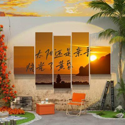 旅行社墙面装饰旅游公司办公室创意文化背景墙民宿房间布置贴纸画