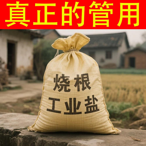 高浓度工业盐杀树根杂草专用盐强力粗盐颗粒耕地禁用大树烂根