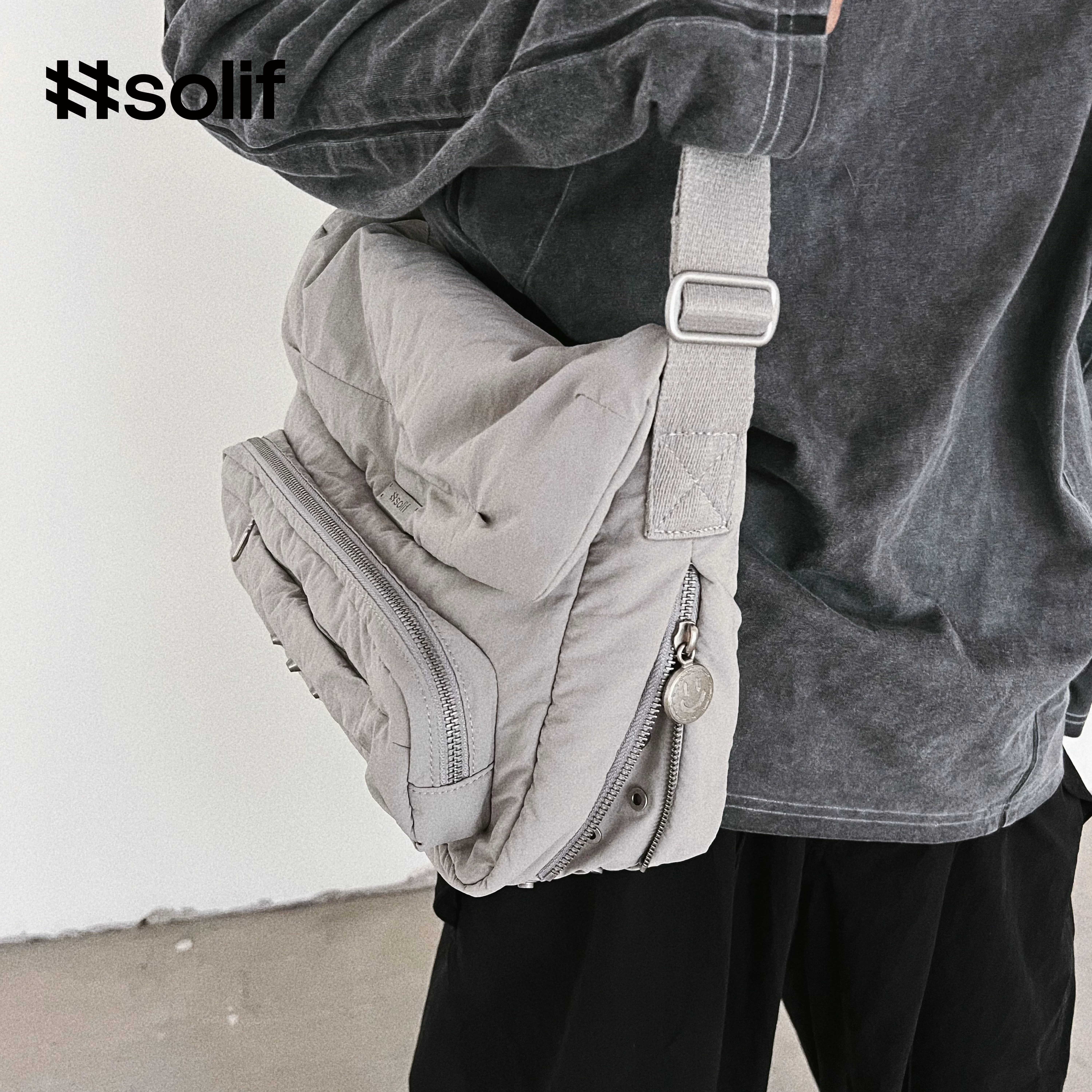【新品】solif吞噬斜挎包原创大容量扩容单肩包男女休闲潮流秋冬