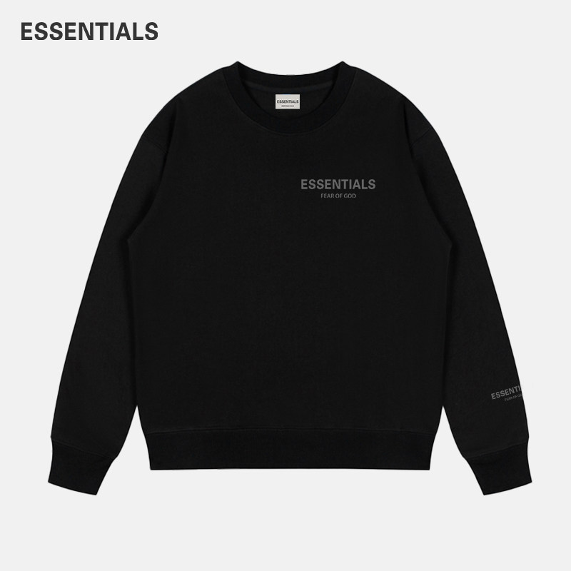 ESSENTIALS官方2025年新款刺绣重磅美式圆领卫衣男女情侣装复线潮