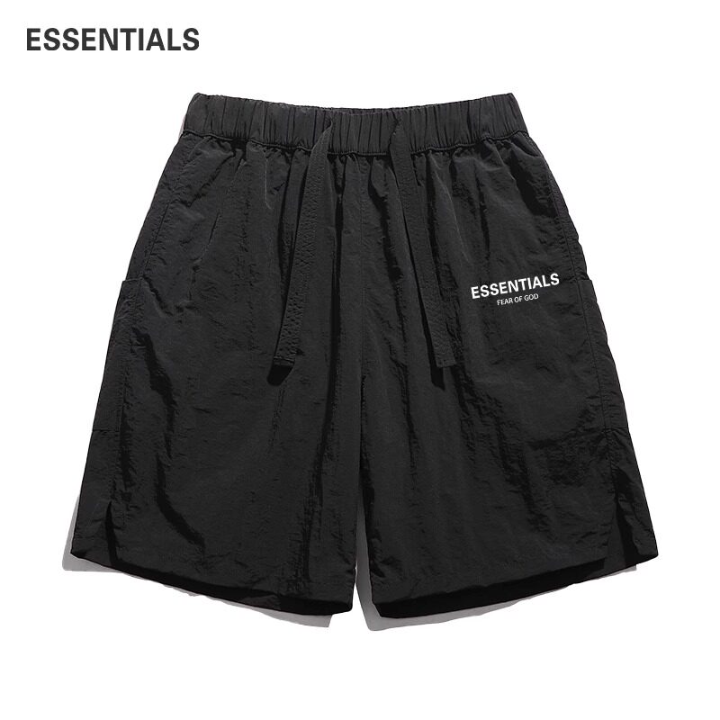 ESSENTIALS官方黑色休闲短裤男女夏季潮牌宽松五分裤复古高街裤装