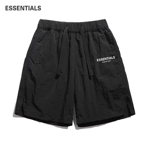 ESSENTIALS官方黑色休闲短裤男女夏季潮牌宽松五分裤复古高街裤装