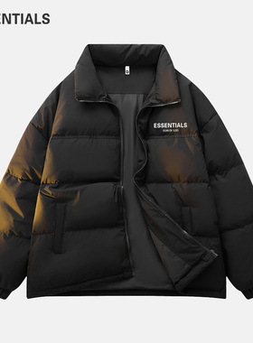 ESSENTIALS官方冬季白鸭绒羽绒服男女情侣装黑色外套2025年新款潮