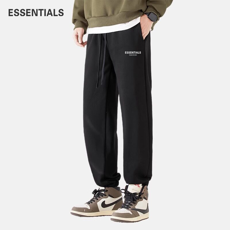 ESSENTIALS官方休闲裤男款2025年夏季运动学生直筒垂感束脚长裤潮
