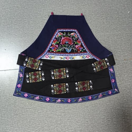 贵州布依族绣花围腰少数民族杜兜少数民族围裙围腰带新款年轻