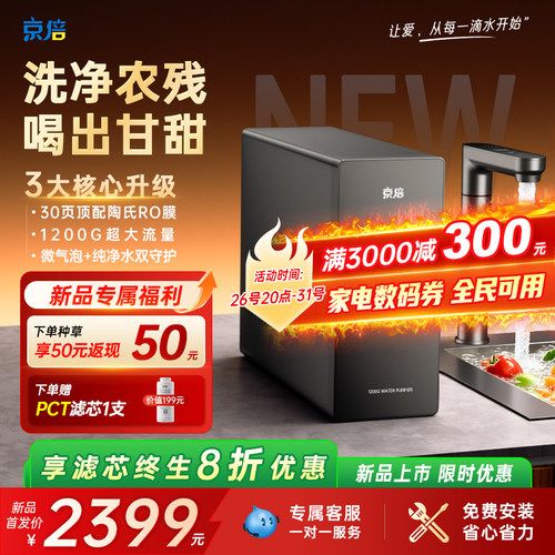 京倍1200G大流量净水器