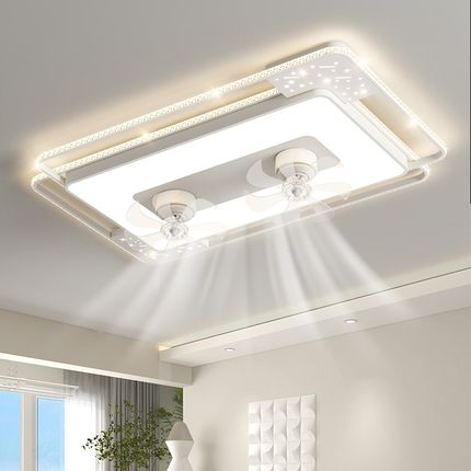 摇头客厅吸顶风扇灯m现代简约卧室led灯一体电吊扇灯全屋灯具套餐