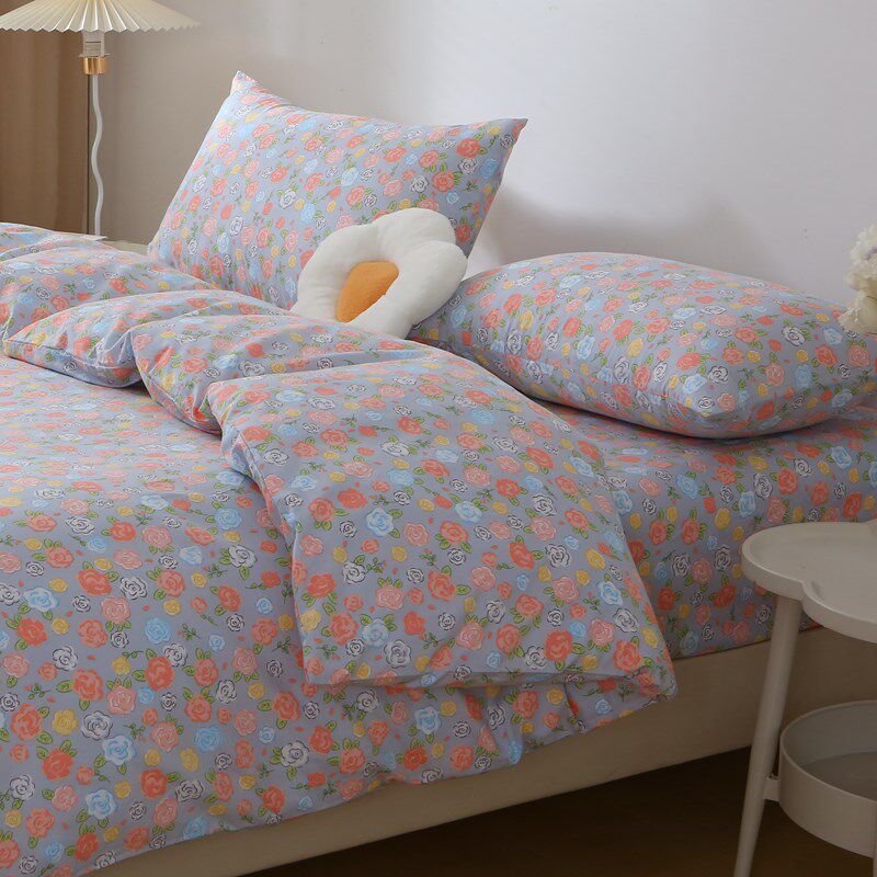 冰岛小玫瑰秋冬纯棉被套单件1.5x2.0x2.3全棉加密被罩2.2x2.4碎花