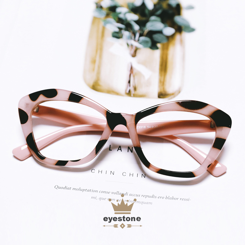粉色豹纹素颜神器眼镜宽边眼镜框女士大脸显瘦网红无镜片装饰镜架