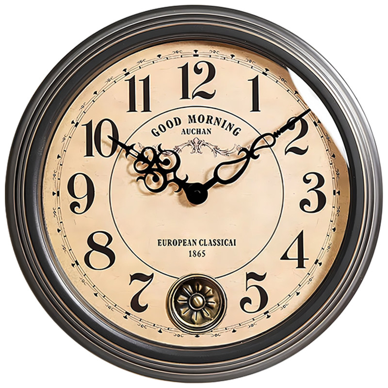 复古挂钟高级感钟表客厅2024新款美式时钟挂表大气创意挂墙石英钟
