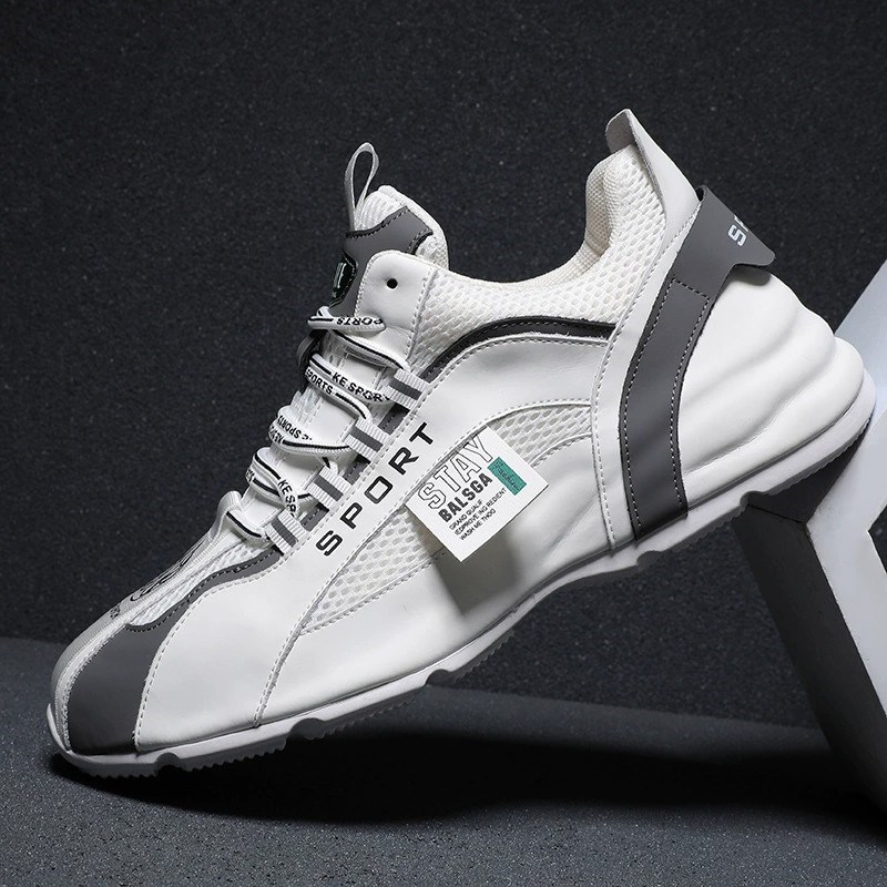 【真皮牛皮】新款运动鞋休闲透气网鞋皮包底男鞋老爹鞋2024夏季鞋