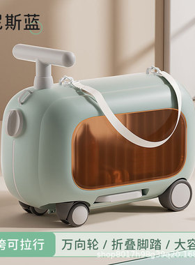 新款遛娃行李箱儿童可坐骑二合一男女宝宝可免托运轻便儿童旅行箱