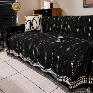 北欧雪尼尔四季通用沙发巾防猫抓沙发盖布罩轻奢高级感全盖沙发垫