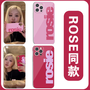 rose同款手机壳苹果16pro专辑iPhone15Promax华为pura70朴彩英rosie小米14apt周边vivo联名blackpink适用OPPO