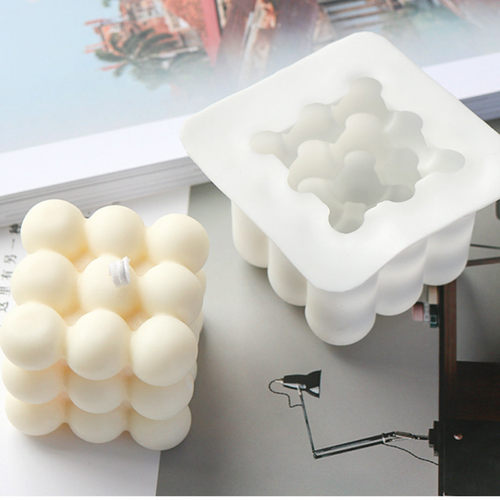 极速Diyb Geometric Rubiks Cube Candle Silicone Mold D Cube