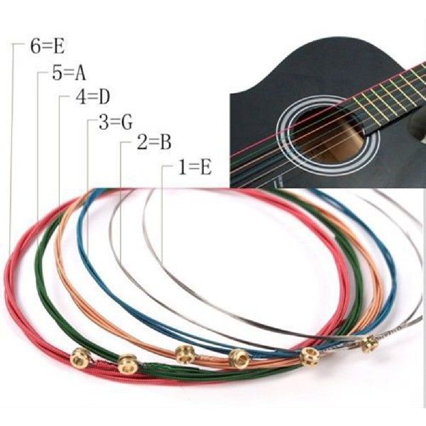 极速Acoustic Guitanr 6 pcs/set steel Strings Gauge Set of Wo