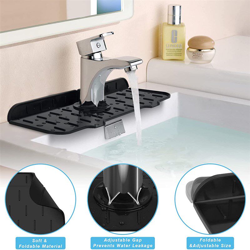 极速Kitchen Faucet Absorbent Mat SEink Splash Guard Silicone