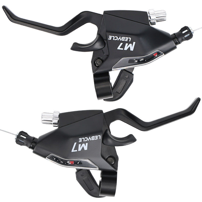 极速山地自行车联体指拨p连体变速器刹把闸把7/8/21速24调速器通