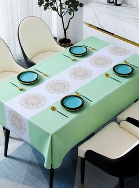 极速Tablecloth wamterproof and oilproof and heatproof washab