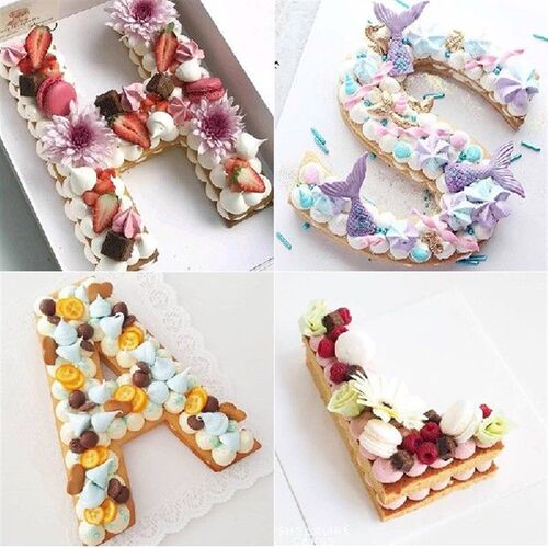 极速PET Alphabet A-Z Letters Cake MoGlds Set for Birthday Pa