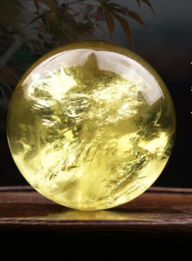 新品天然水晶球摆件紫色带鉴定打F磨黄白色真水晶紫气东来摆件