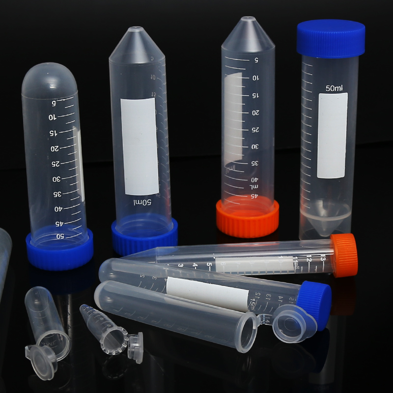塑料连盖离心管实验室刻度圆底尖底EP管螺口微J量管0.2/2/5/10ml