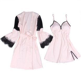 极速A  Robe Babydolls Sleepwear Kimono LaLdies Pyjamas Set #