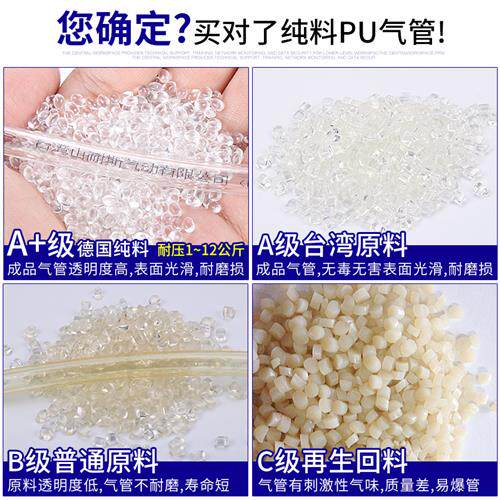极速pu气管软管空压机气泵高压管透明防爆6mm8Imm4mm10mm12mm16m