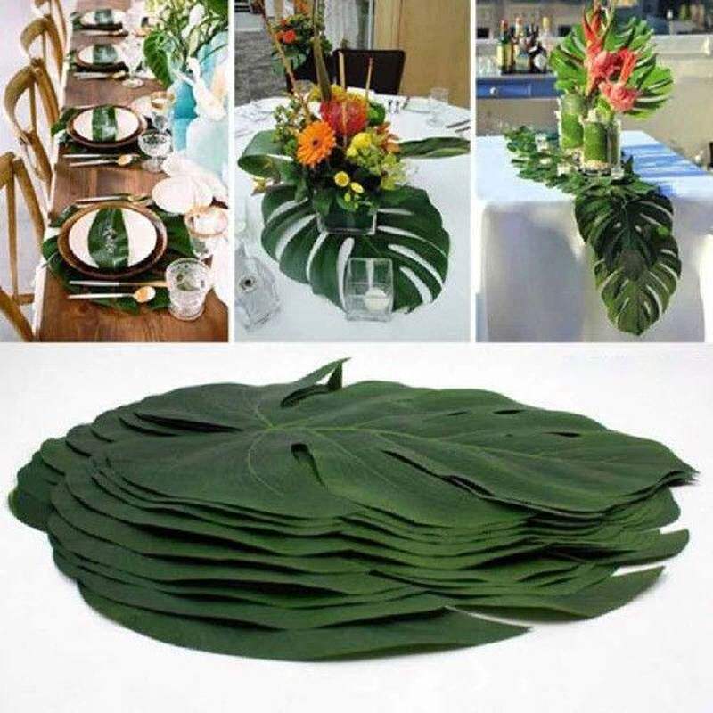 极速Artificiail Tropical Leaves Hawaiian Luau Party Summer