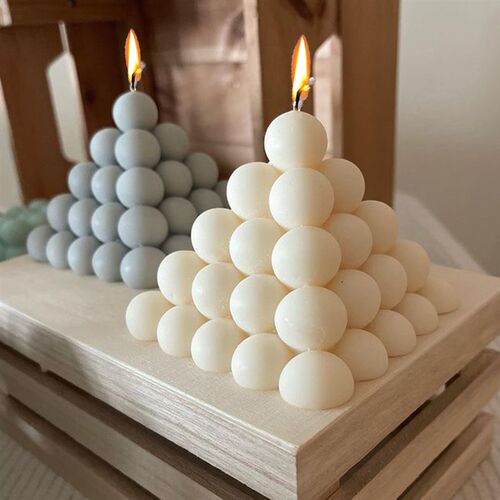 极速Non-stick Bubble Cubeu Candles Silicone Mold D Cube Pyra