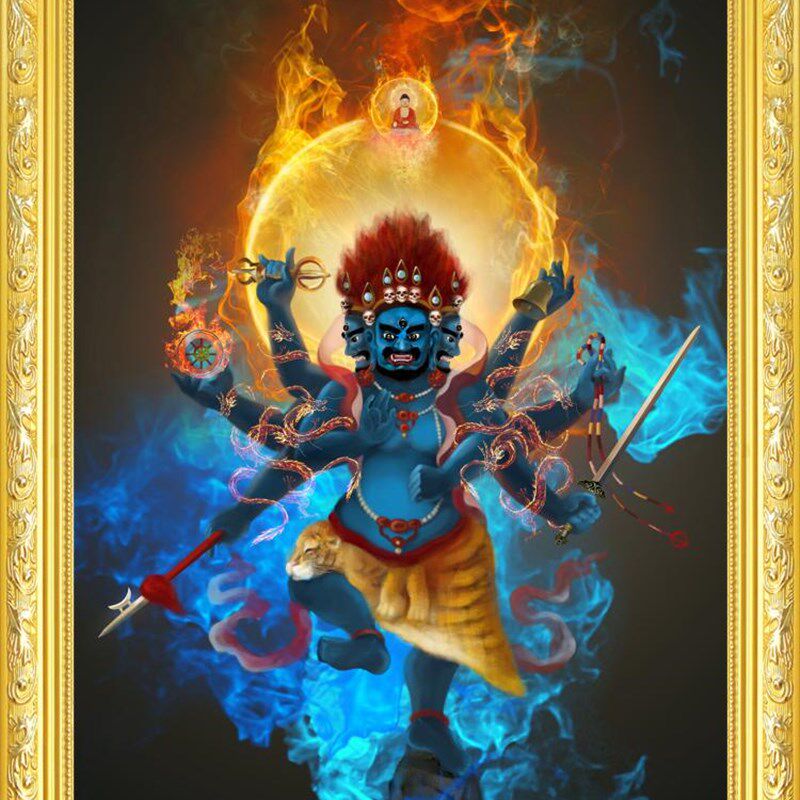 极速大小款 秽迹金刚 大力威怒除秽金刚佛像画像挂画X自粘贴画可