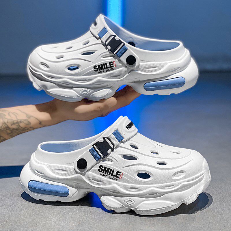 极速洞洞鞋男款2026新款夏季外穿包头I拖鞋厚底踩屎感防滑沙滩运