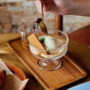 极速ondo同款玻璃酸奶杯韩国ins风高脚甜品杯冰淇凌冰Z球奶昔布丁