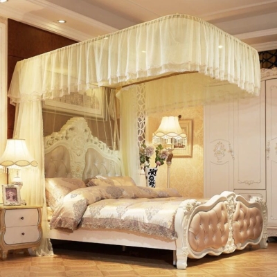 极速不锈钢铝合金U型导轨加密加B厚加粗双单人家用支架蚊帐补救配