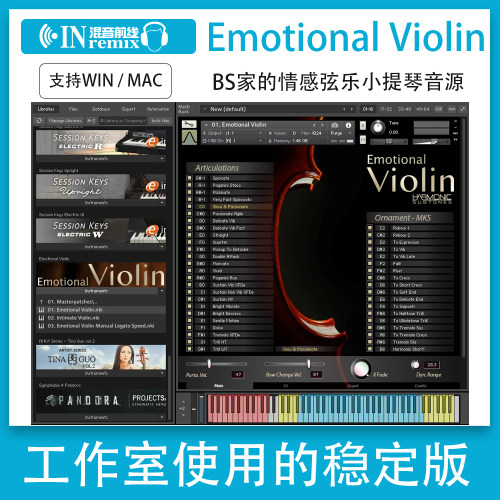 天籁轻音Emotional Violin情感小提琴弦乐独奏音源Kontakt音色库