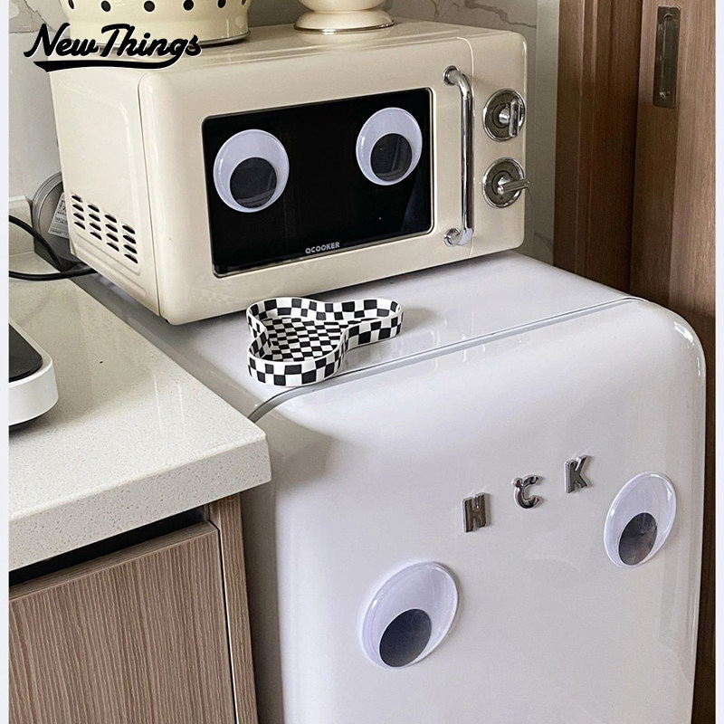 大眼睛冰箱贴个性创意趣味灯开关面板遮丑贴微波炉垃圾桶装饰贴饰,家居饰品,冰箱贴,淘宝优惠券,粉丝福利购,淘宝优惠卷