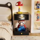 马里奥床头柜2025新款 儿童房自带蓝牙音响床边柜小众设计感置物架