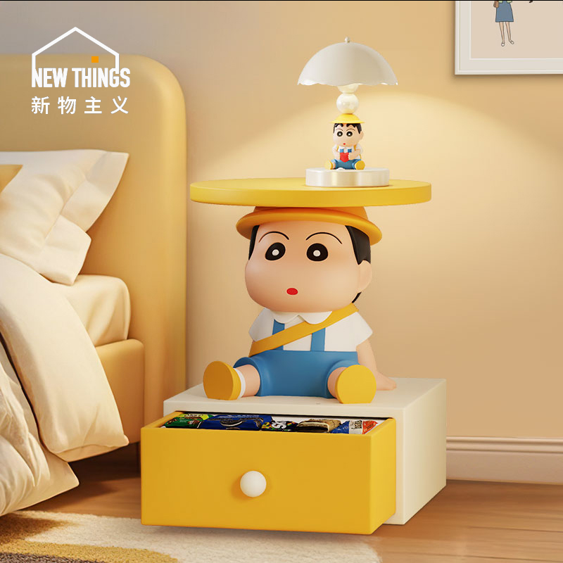 2025新款奶油风儿童床头柜替代品