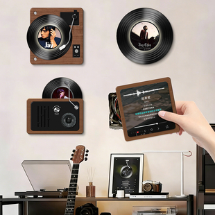 复古唱片遮丑装饰补洞墙贴画亚克力网红卧室墙面改造窟窿裂痕美化