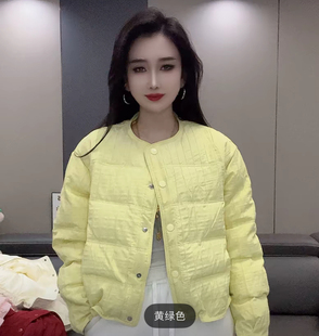 韩系棉服轻薄夹棉短外套女2026秋冬小个子高级感宽松圆领夹克上衣