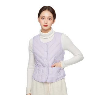 鸭鸭轻薄羽绒马甲女2026年新款保暖鸭绒休闲百搭纯色外穿上衣内搭