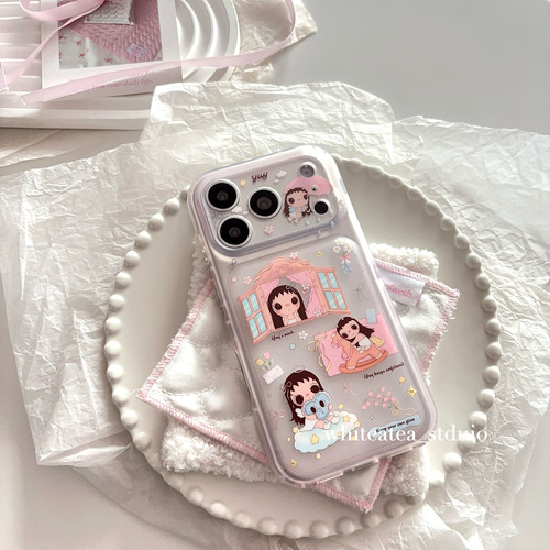 盐白茶云朵爱心肤感iPhone壳