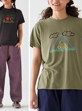 渃素然现货2025女士新品户外Poko合作图形速干短袖T恤A0251TS03