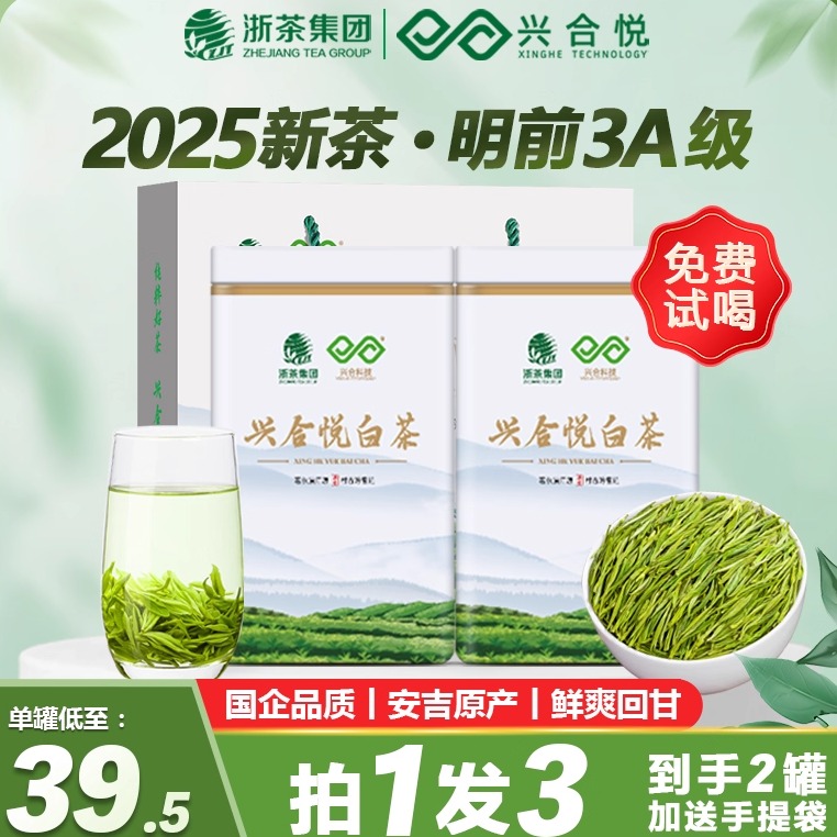 兴合悦明前安吉珍稀白茶250g