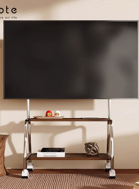 CABTE电视移动支架不锈钢落地推车带轮挂架客厅小户型电视柜55/75