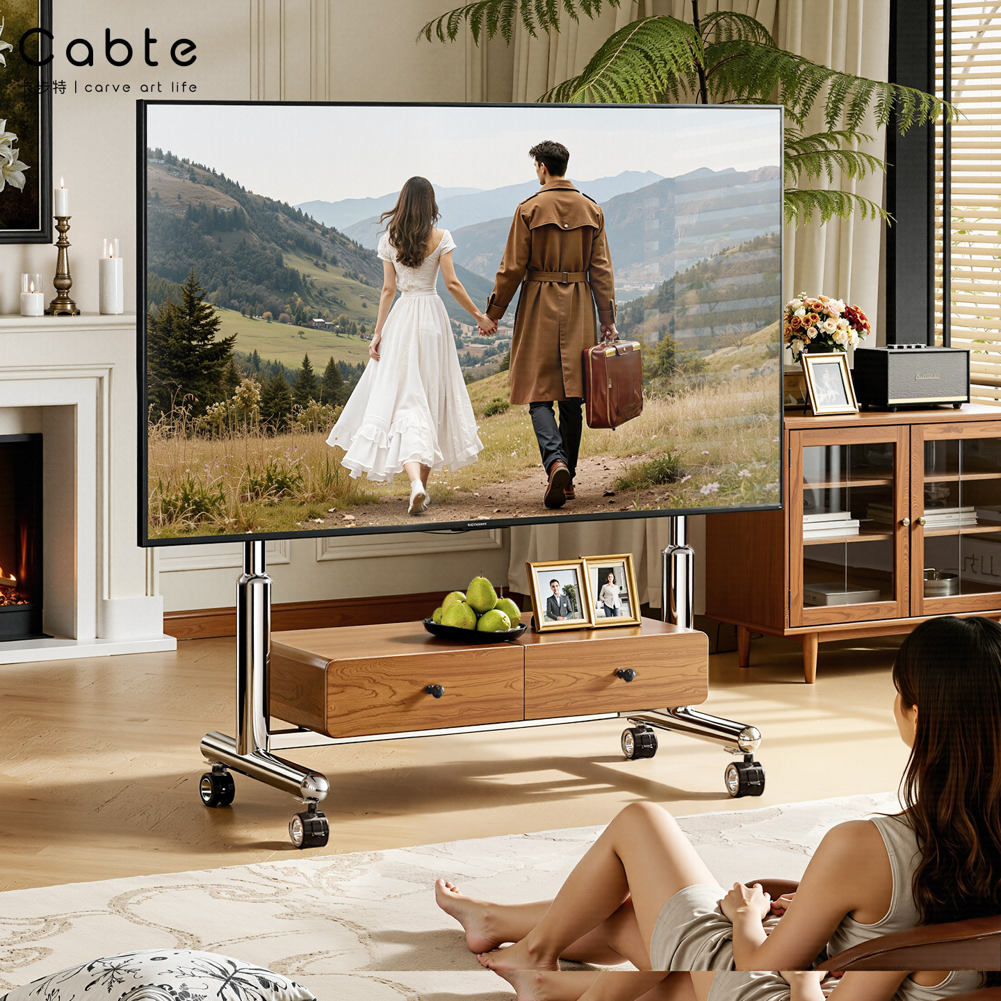 【政府补贴】不锈钢电视移动支架