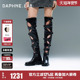 日常版 DAPHNE.LAB Lisa同款 MARRKNULL联名方糖过膝靴多洞款 25冬