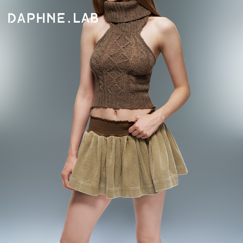 DAPHNELAB水洗蓬蓬短裙