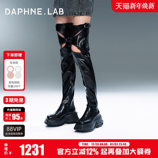 周秀款 MARRKNULL联名方糖过膝靴2025秋冬时装 DAPHNE.LAB