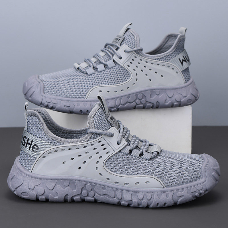 春秋老北京布鞋男士新款飞织透气休闲鞋软底防滑爸爸鞋网面运动鞋